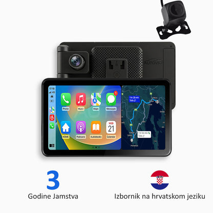 Univerzalni multimedijski uređaj za automobil s Apple CarPlay, Android Auto i video snimanjem (model 2026)