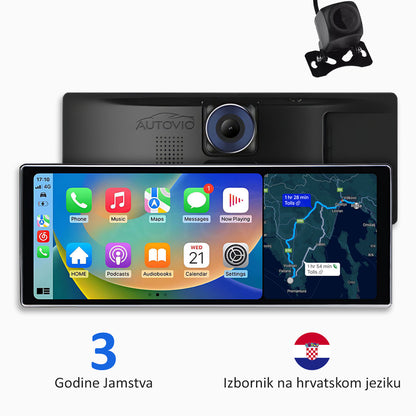 Univerzalni multimedijski uređaj za automobil s Apple CarPlay, Android Auto i video snimanjem (model 2026)